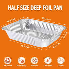 Homewarm heavy-duty foil pans in oven-ready form for even baking and roasting.