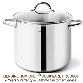 HOMICHEF compatible with gas, electric, induction, ceramic, glass and halogen stovetops.