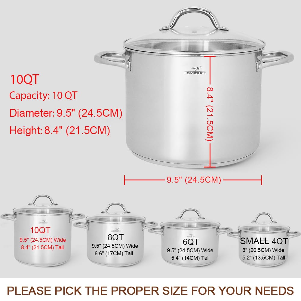 HOMICHEF nickel-free stainless steel promotes healthier cooking and strong conductivity.