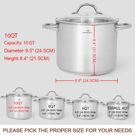 HOMICHEF nickel-free stainless steel promotes healthier cooking and strong conductivity.