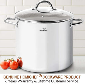 HOMICHEF stockpot adds French-inspired elegance to kitchen and dining table.