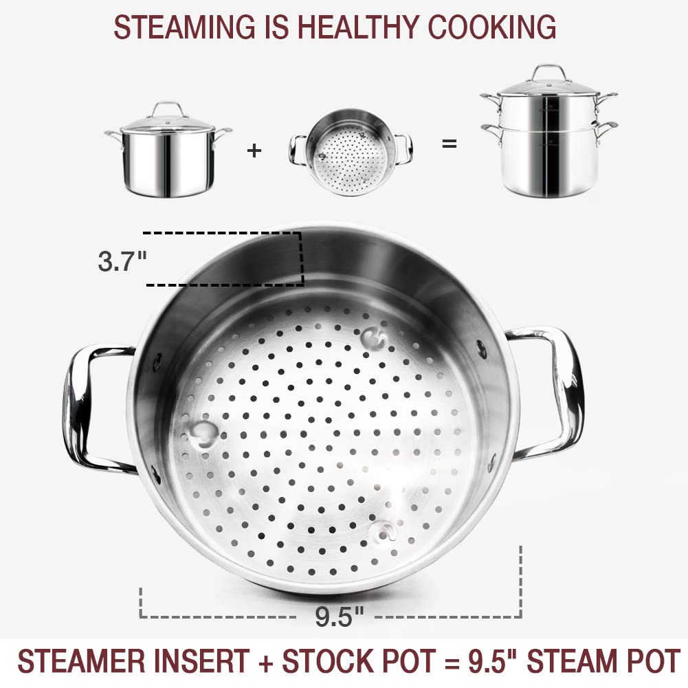 HOMICHEF 9.5-inch fry pan delivers quick browning and clean release.