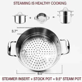HOMICHEF 9.5-inch fry pan delivers quick browning and clean release.