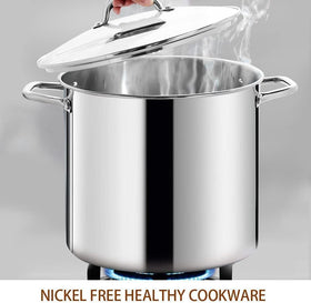 HOMICHEF nickel-free stainless steel body and base for safer cooking and energy efficiency.