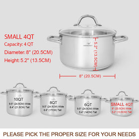 HOMICHEF riveted handles stay cool for safe stovetop use