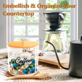 Homicozy multi-purpose organizer for tea bags and sugar.