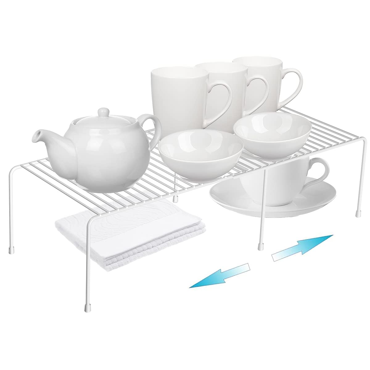 Homics cabinet organizer arrangement enhancing dish and spice storage ideas.