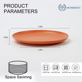 Homienly appetizer plates 5.7 inches ideal for small bites.