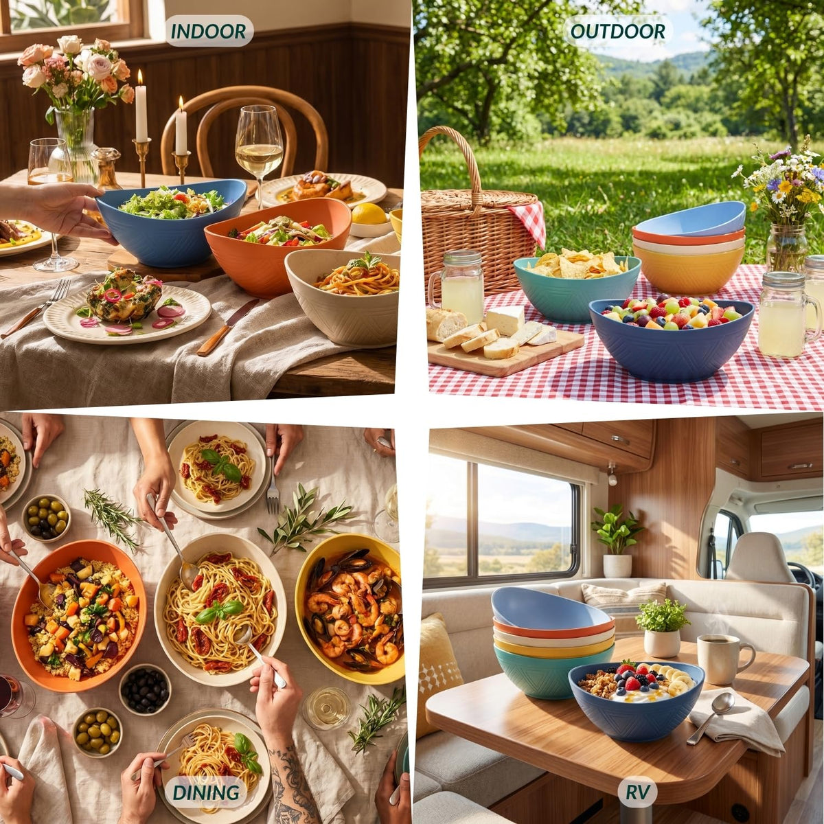 Homienly centerpiece decor bowls double as decorative serveware