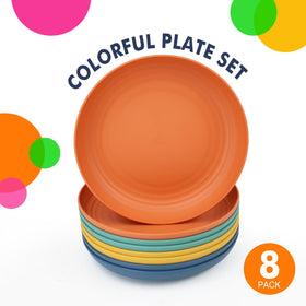 Homienly camping and RV-ready dinnerware is stackable for compact travel storage.