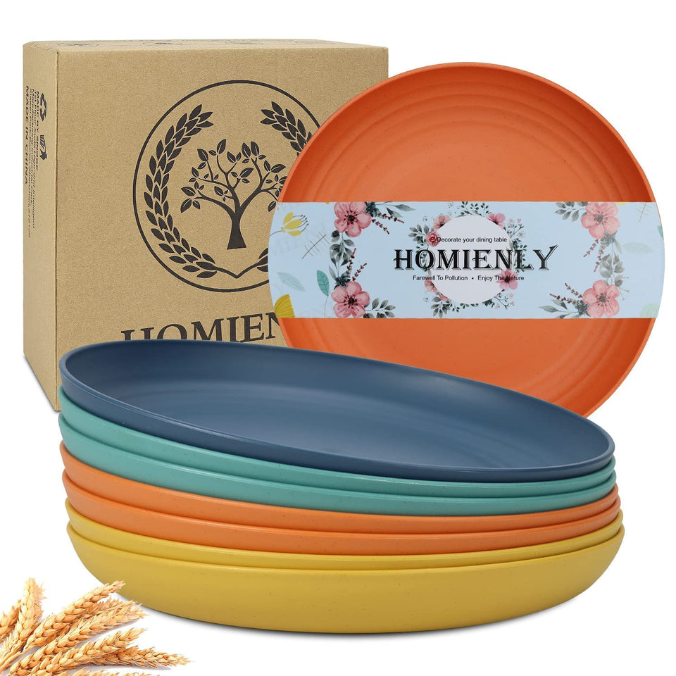 Homienly deep dinner plate 9-inch depth improves grip and reduces spills for everyday meals.