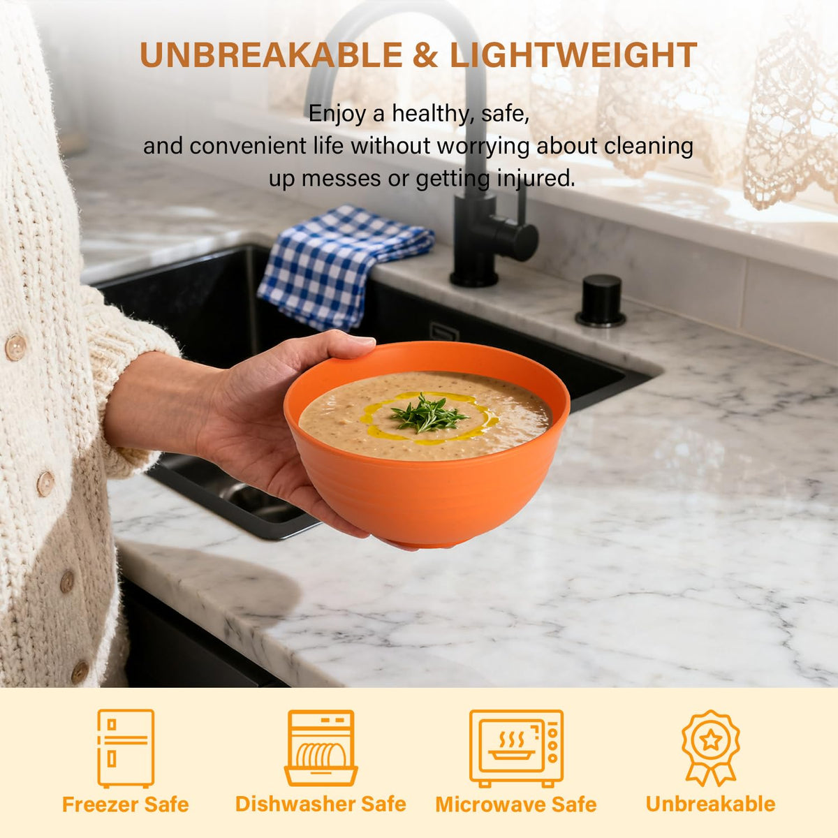 Homienly dishwasher-safe bowls simplify after-dinner cleanup.