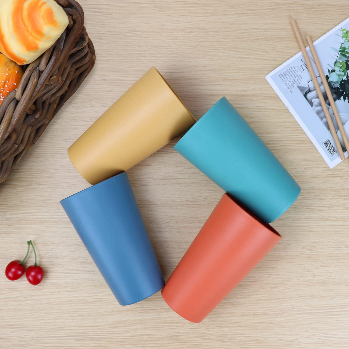 Homienly dishwasher-safe cups set for effortless cleanup after meals