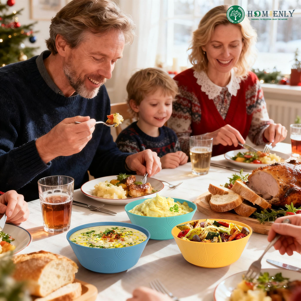 Homienly colorful six-pack bowls brighten table settings and meals