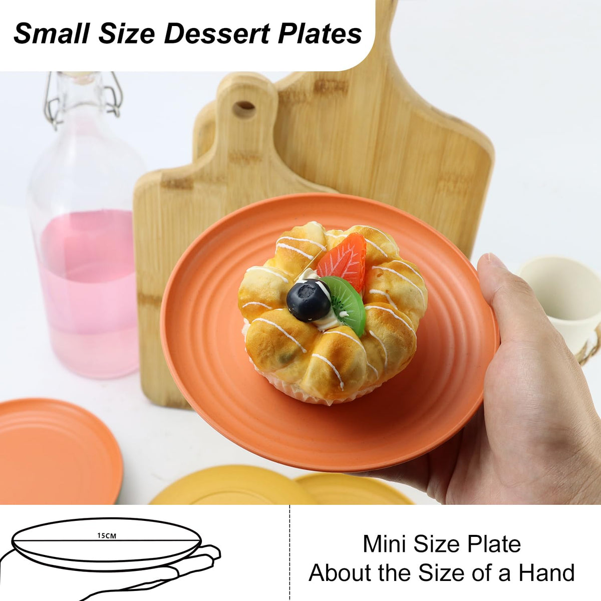 Homienly small size 5.7-inch plate fits tapas and desserts.