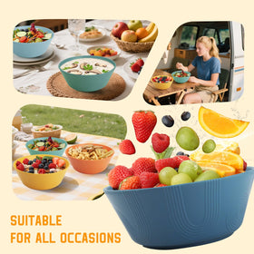 Homienly stackable bowls save cabinet space and simplify storage
