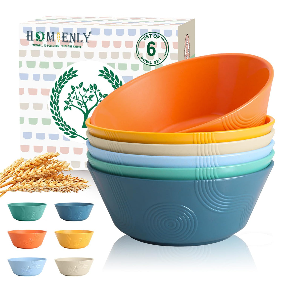 Homienly unbreakable bowls with textured grip for spill-free dining at home