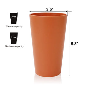 Homienly unbreakable plastic cups multi-color for family-friendly durability