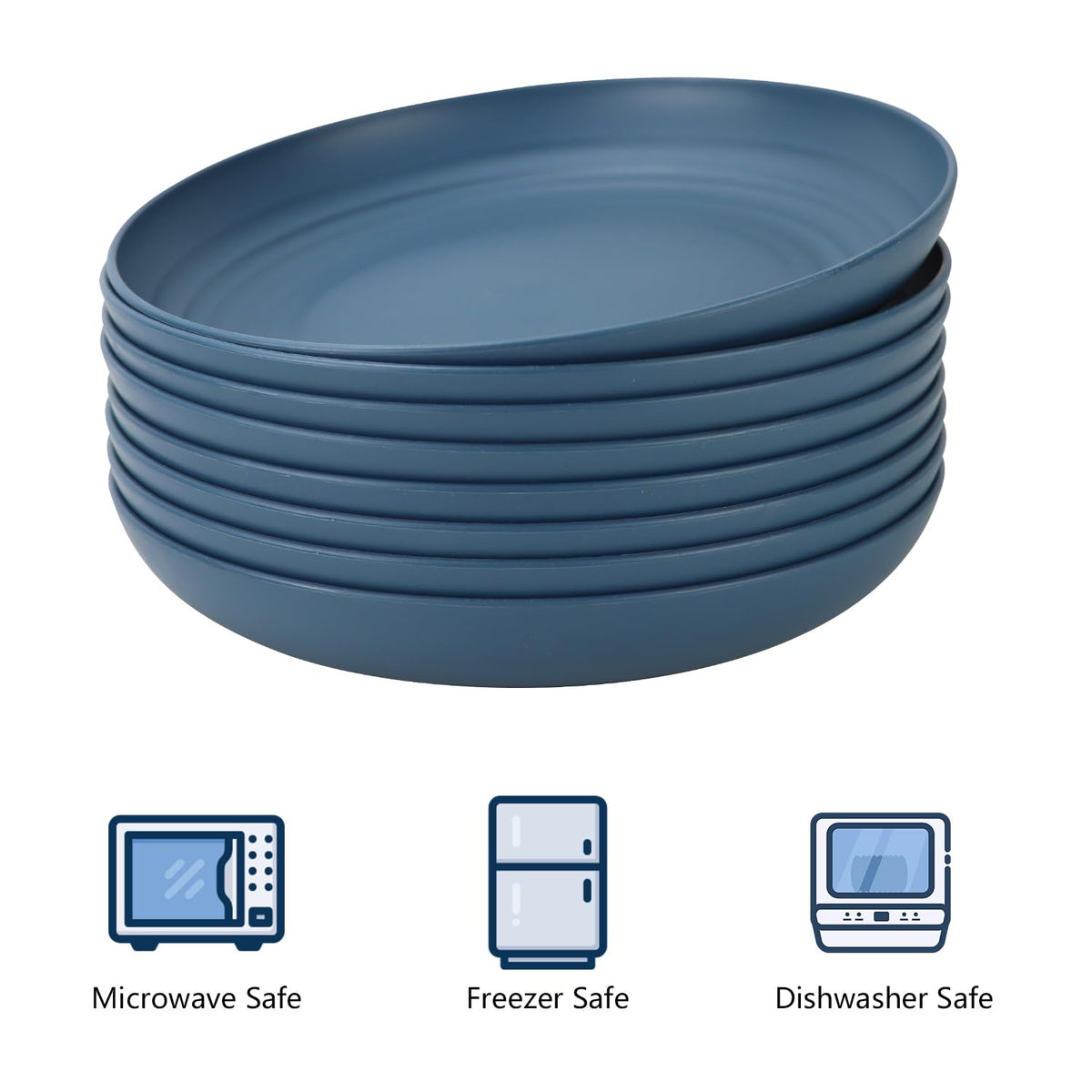 Homienly unbreakable plate set, reliable for home and travel