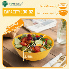 Homienly wheat straw bowls natural material ideal for healthy family meals