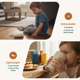 Homienly wheat straw cups 16 oz ideal for kids' drinks and family use.