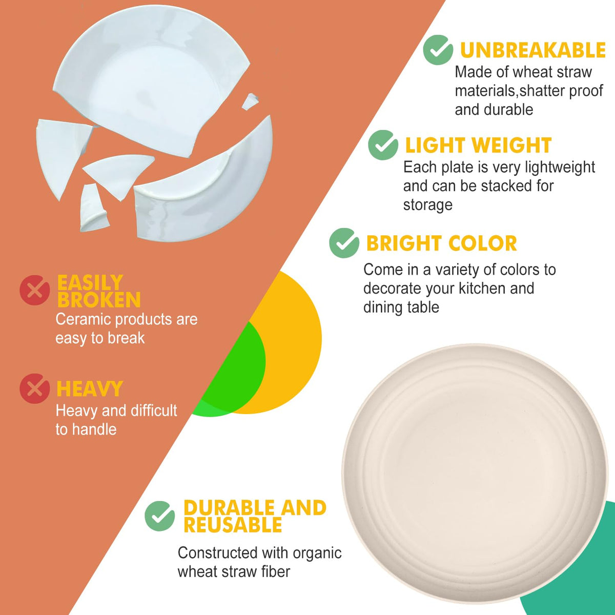 Homienly dinner plates in modern beige tone complement varied tableware