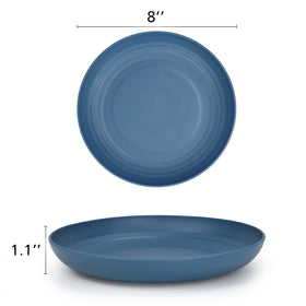 Homienly wheat straw dinner plate yellow, colorful and easy to handle during family meals.
