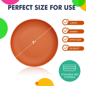 Homienly wheat straw plates with matte finish offer a safe, sturdy dining experience for families.