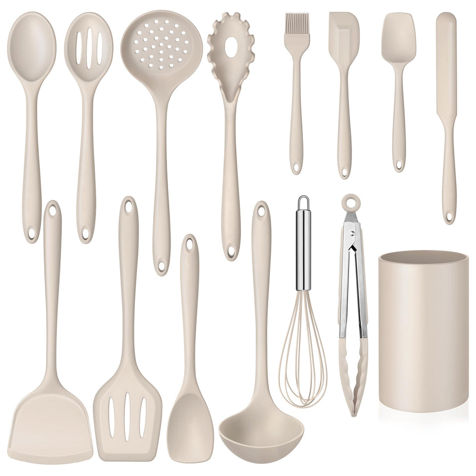 Homikit 15-piece utensils set with holder for organized cooking