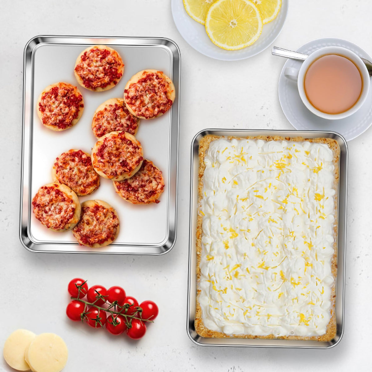 Homikit 1-inch depth sides hold sauces and prevent spills during use.