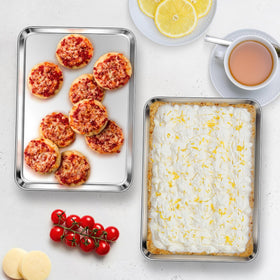 Homikit 1-inch depth sides hold sauces and prevent spills during use.
