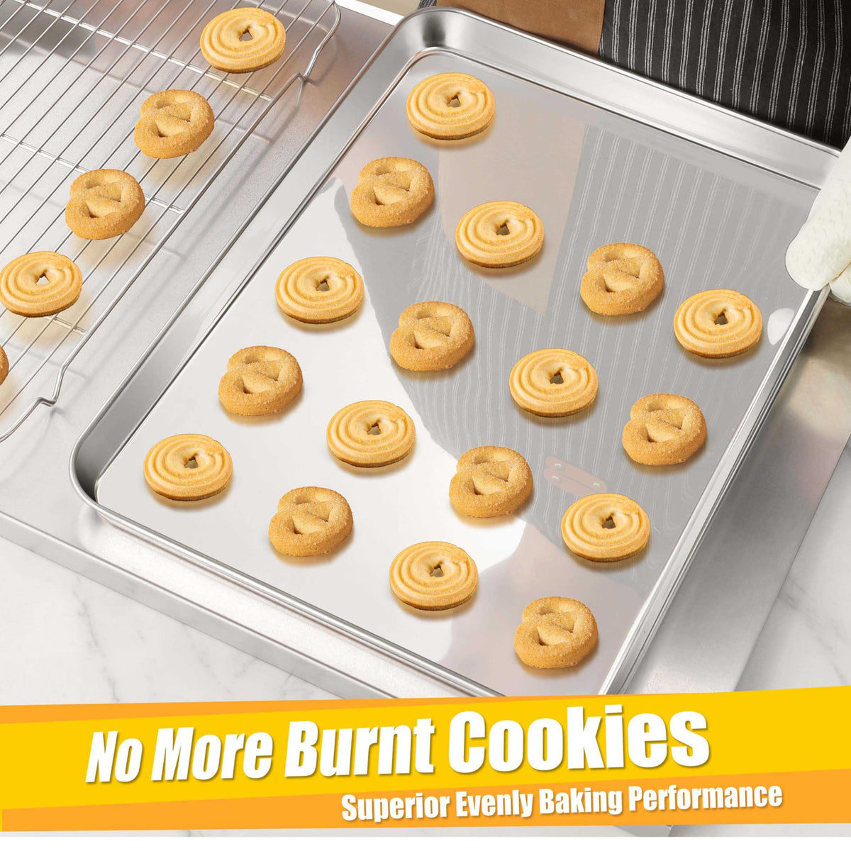 Homikit baking sheet is dishwasher safe for quick cleaning