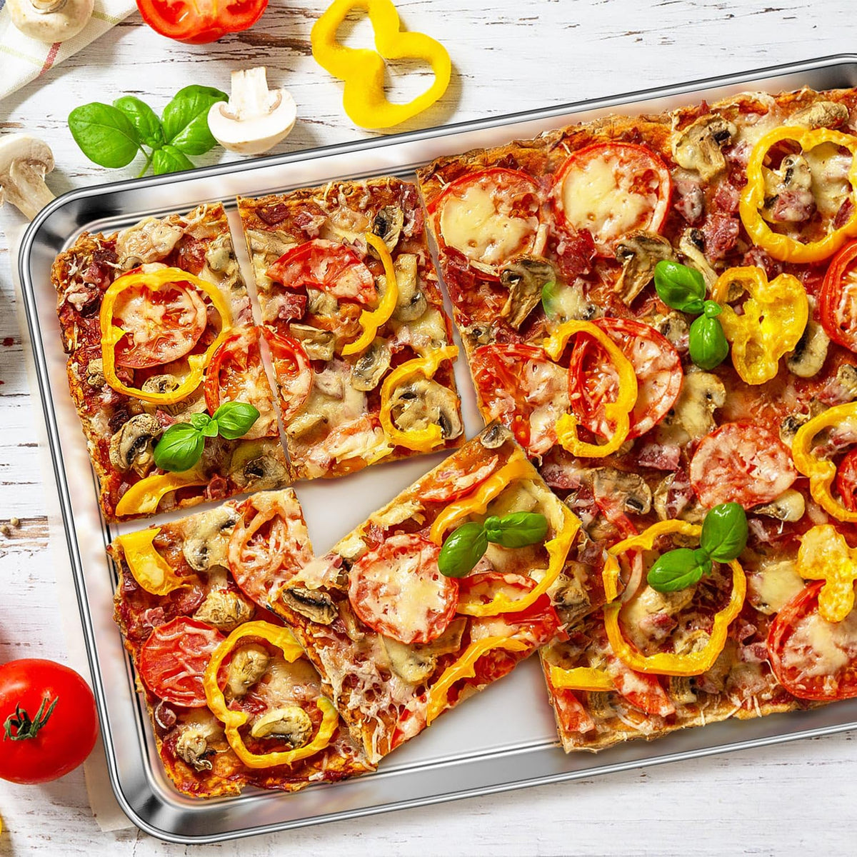 Homikit large serving tray doubles as a versatile kitchen helper