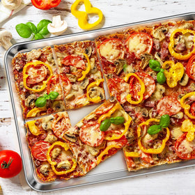 Homikit large serving tray doubles as a versatile kitchen helper