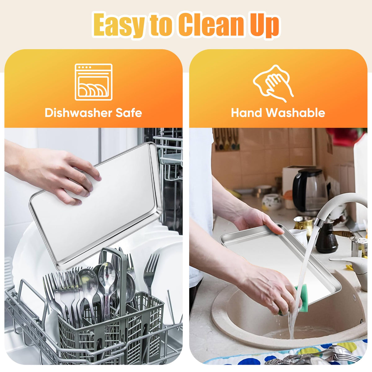Homikit multi-use baking sheet doubles as a serving tray for snacks or sides.