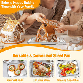 Homikit stackable design saves kitchen space when storing pans.