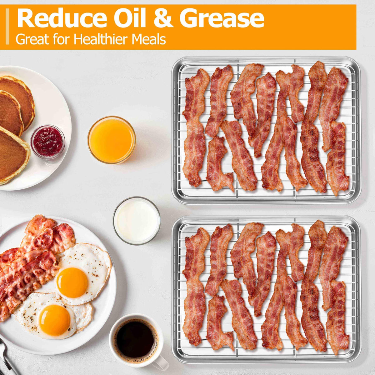 Homikit baking tray with rack dishwasher safe for easy cleanup after roasting