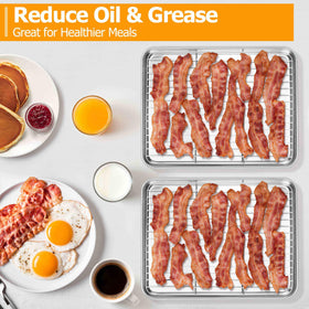 Homikit baking tray with rack dishwasher safe for easy cleanup after roasting