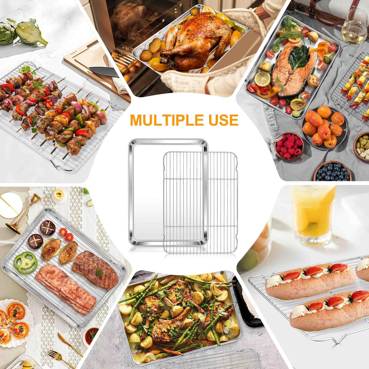 Homikit dishwasher-safe mirror-polished pan cleans quickly.