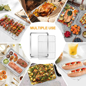 Homikit dishwasher-safe mirror-polished pan cleans quickly.