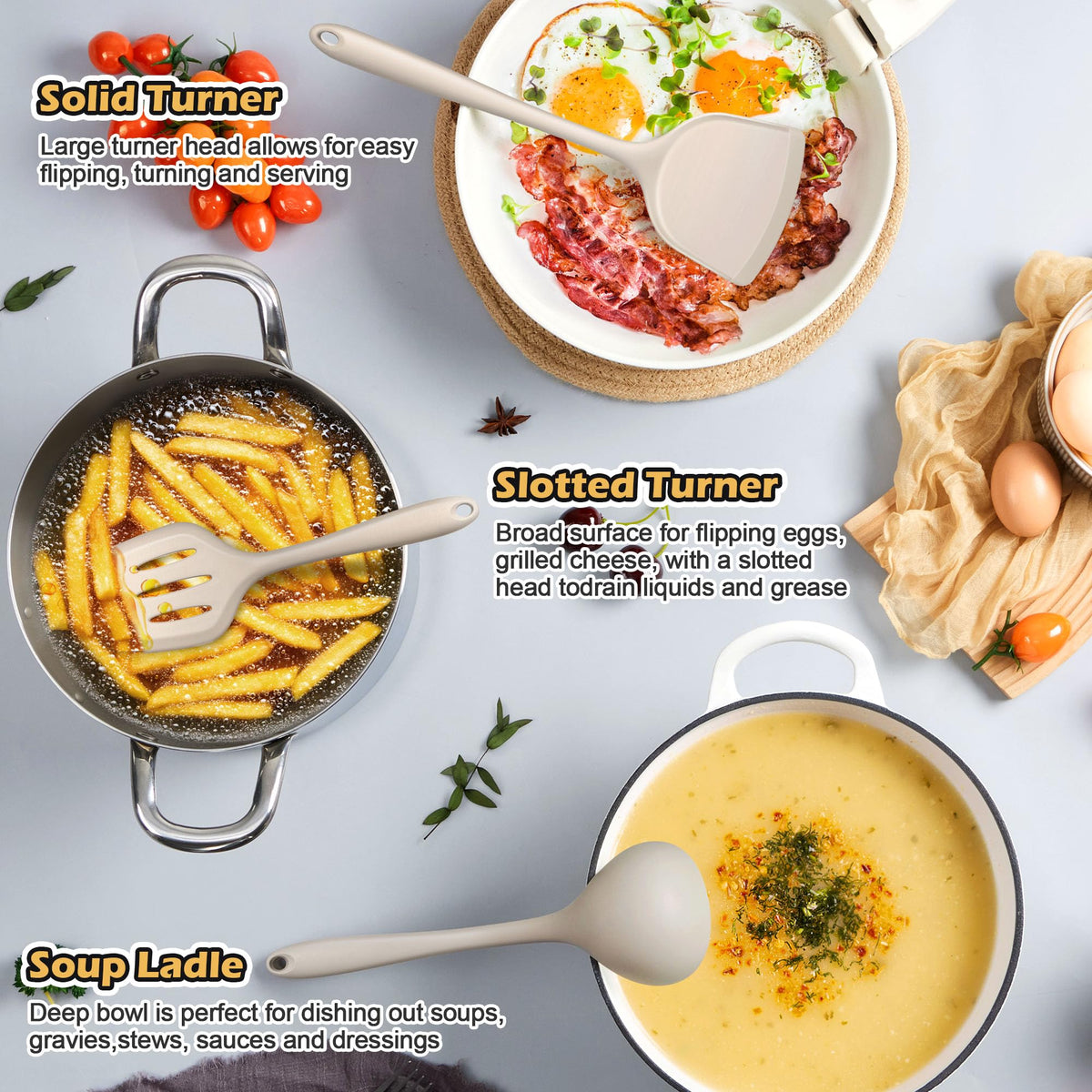 Homikit silicone pasta server for easy mixing and serving