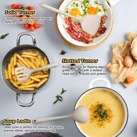 Homikit silicone pasta server for easy mixing and serving