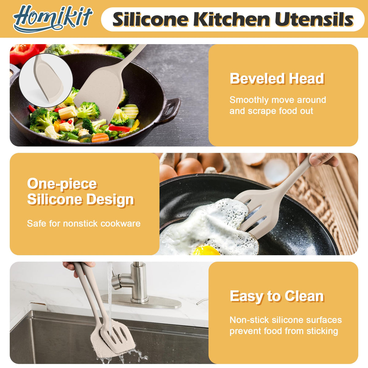 Homikit small spatula spoon versatile for mixing