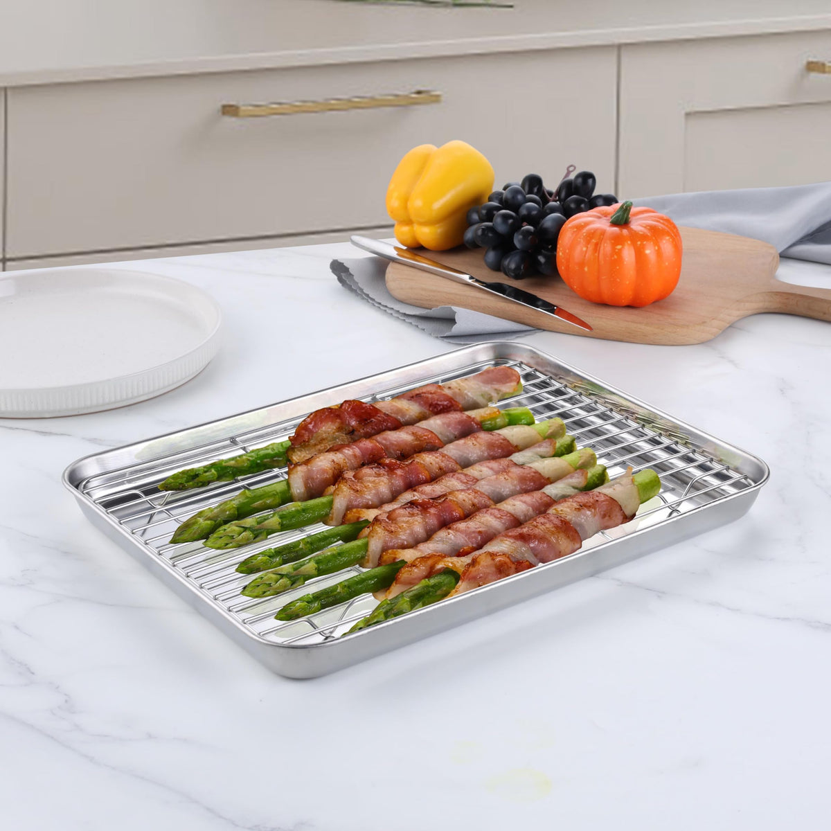 Homikit stainless steel baking sheets 2-pack rust-free for daily use