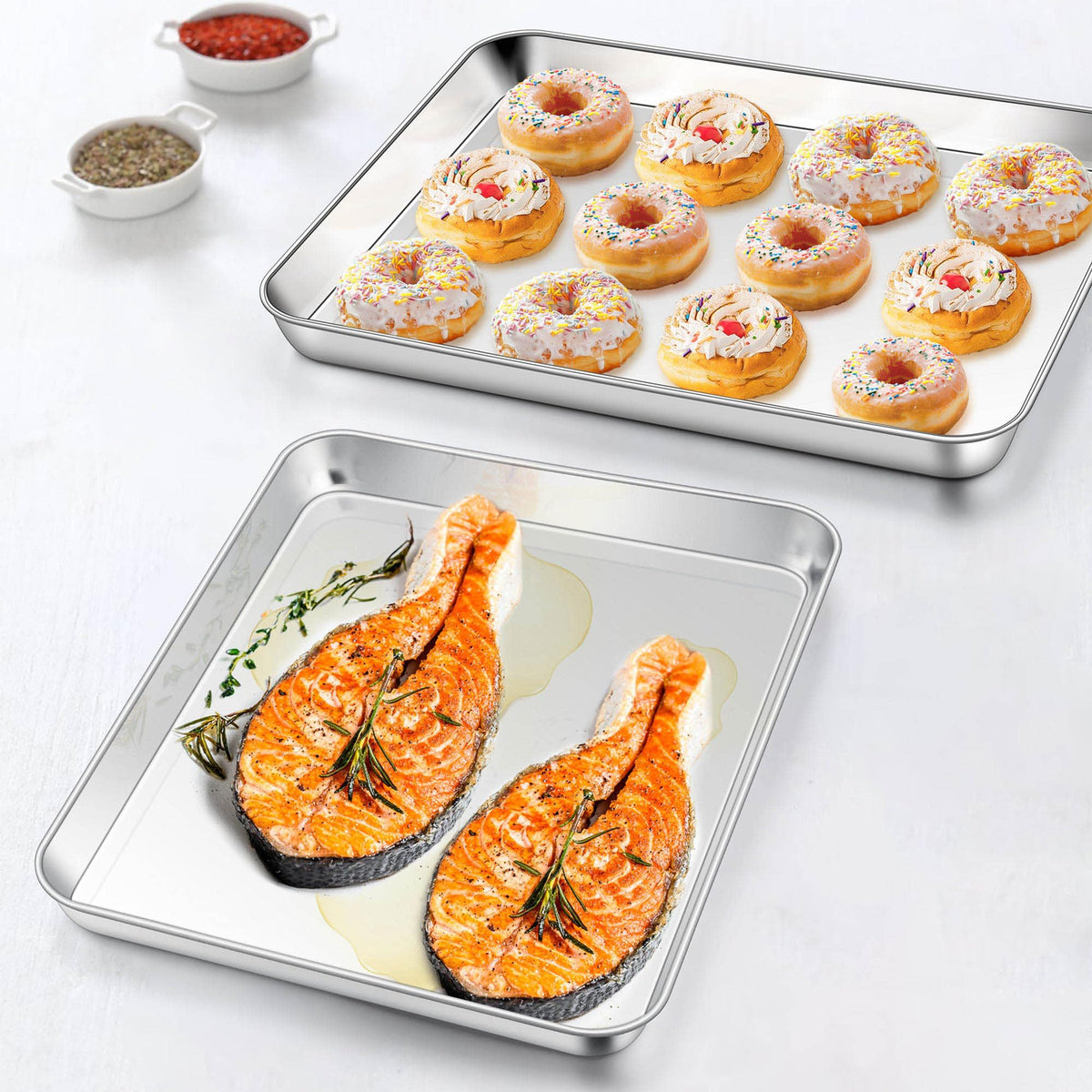 Homikit two-pack fits toaster ovens for versatile daily baking.