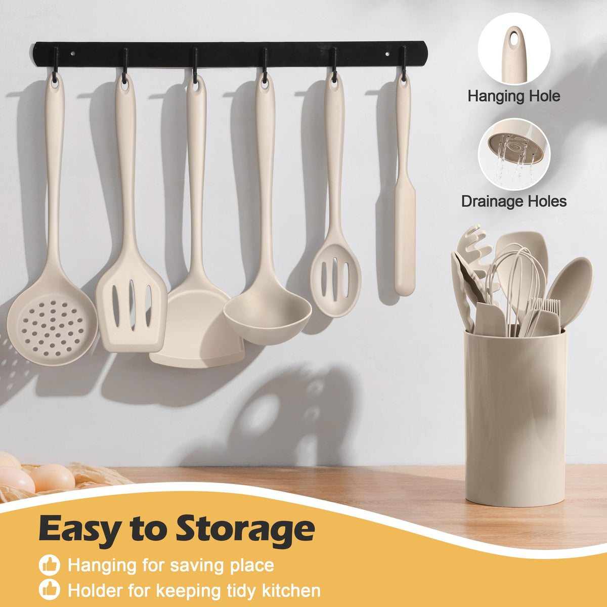 Homikit utensil holder keeps all pieces organized
