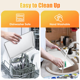 Homikit easy-clean surface promotes quick wipe-down after cooking.