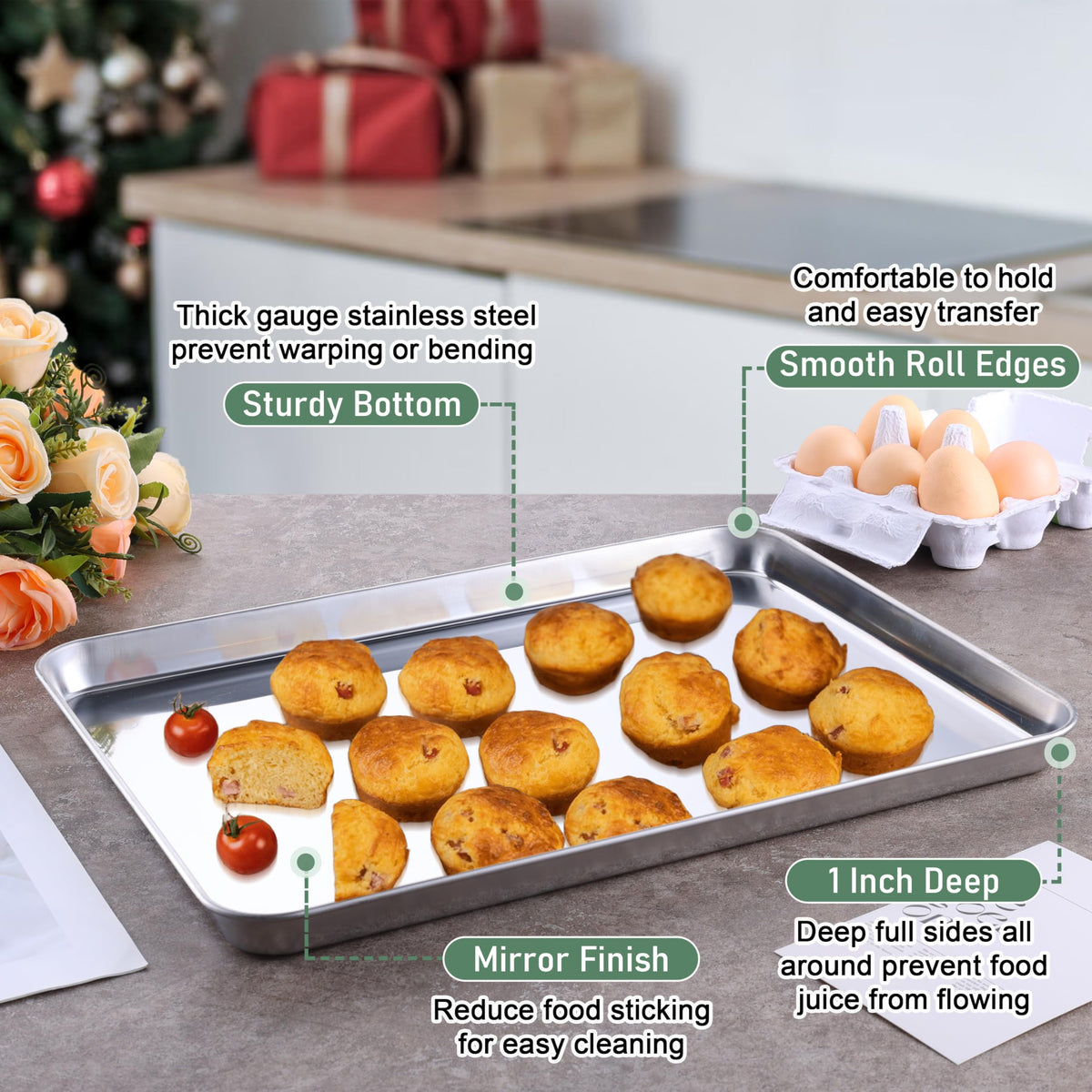 Homikit wire cooling rack demonstrates sturdy welds and open grid for air circulation.