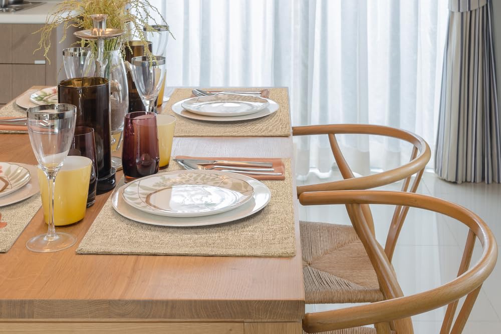 Set of six mats measures 13 by 19 inches for standard tables