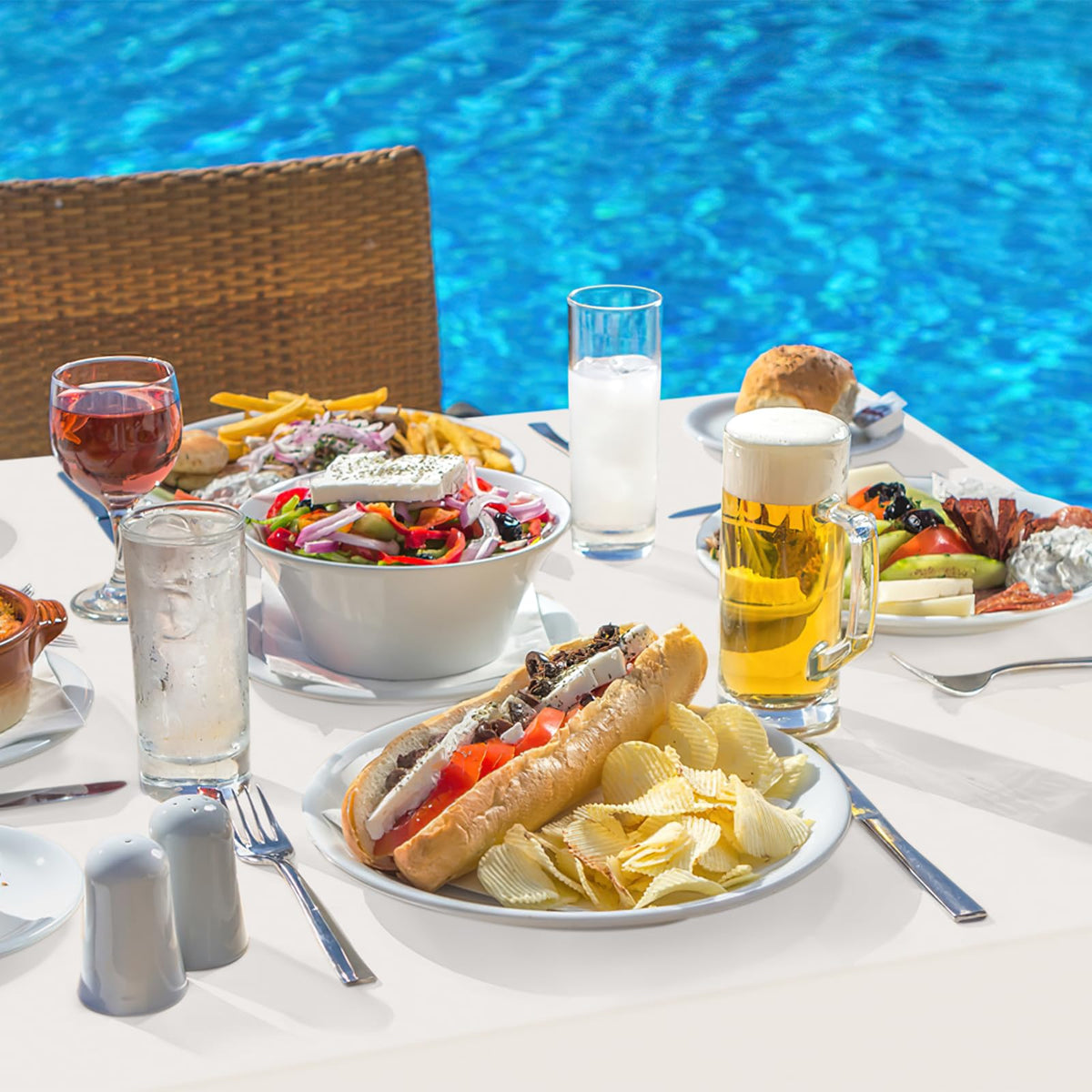 Homing durable vinyl surface guards tabletops from scratches.